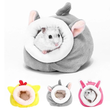 Neues Hamsterhaus Meerschweinchenzubehör Hamster-Baumwollhaus Kleintiernest Winterwarm für Nagetiere/Meerschweinchen/Ratten/I