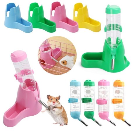 Feeder Hamster Wasserflasche Haustiere Dispenser Kleintier Zubehör Automatische Fütterungsvorrichtung blue-80ML