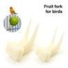 10 Stück Vogelgabeln, Futterhalter, Vogelkäfig, Futtersuche, Obsthalter, Kunststoff, Papageienspieß, Leckereien, Fütterungswe