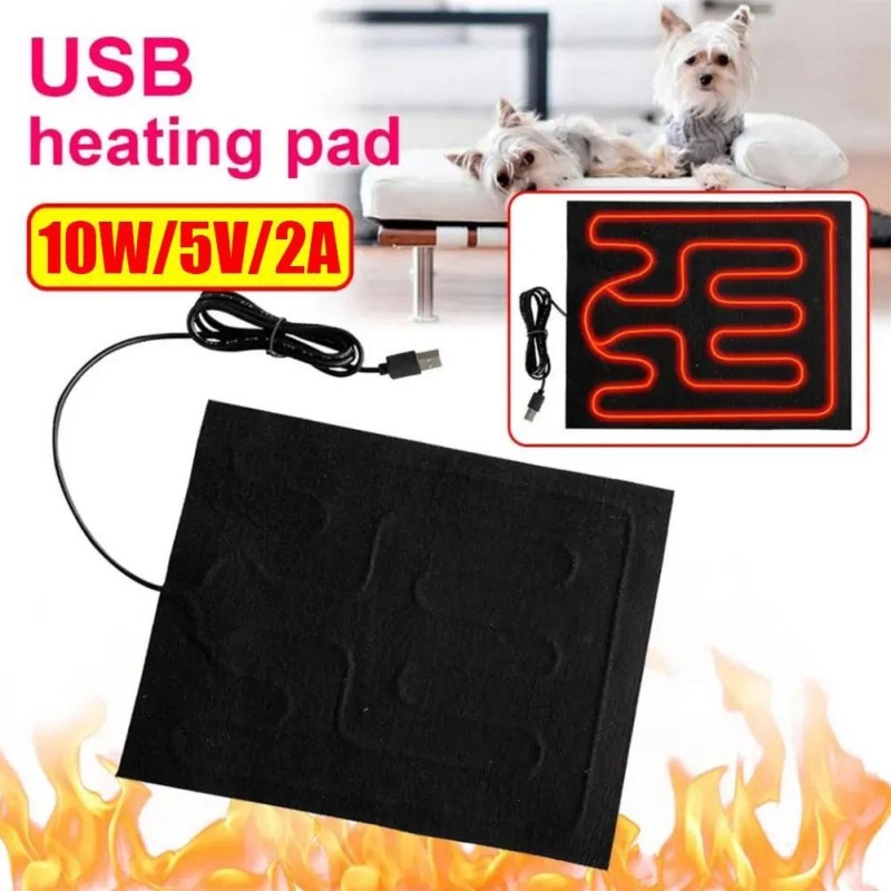 USB-Heizkissen, faltbares Heizblatt, Autositz-Heizkissen, Sitzwärmer, wasserdicht, für Haustiere, Reptilien, Tiere, Winter, w