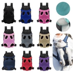 Hundetrage-Rucksack aus Netzstoff für den Außenbereich, für Reisen, Fronttasche, Produkte, atmungsaktive Schultergrifftaschen