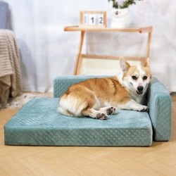 Hundesofabett für alle Jahreszeiten, abnehmbar und waschbar, Hundehütte, Haustierhütte, mittelgroße und große Hunde, Golden R