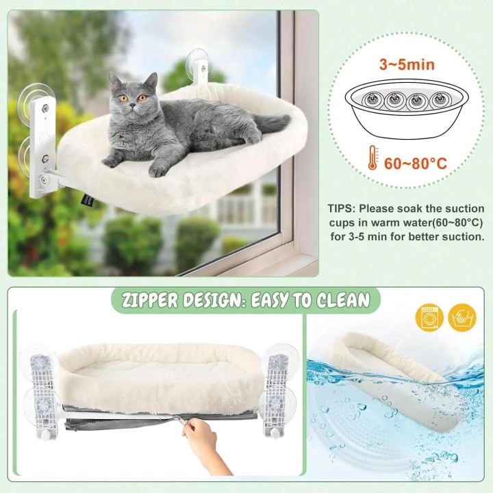 Katze Hängematte Fenster Lebensraum Katze Sonnenbaden Glas Hängen Saugnapf Balkon Haustier Nest 30 52cm