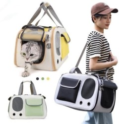 Tragbare Tragetasche für Haustiere, Hunde, tragbar, faltbar, Umhängetasche, Outdoor-Handtasche, Transporttasche für kleine Hu