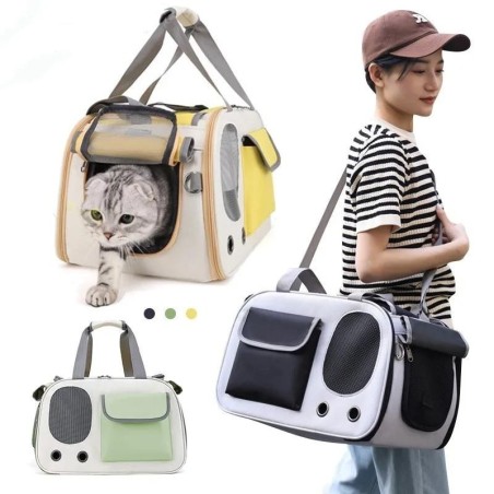Tragbare Tragetasche für Haustiere, Hunde, tragbar, faltbar, Umhängetasche, Outdoor-Handtasche, Transporttasche für kleine Hu