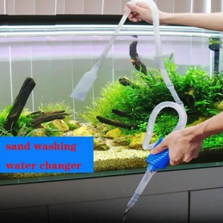 Siphonpumpe mit Filterdüse, Aquarium-Wasserwechsler, Luftpumpe, Reinigungszubehör, Hand-Aquarium-Kiesreiniger, Vakuum, 1,5 m