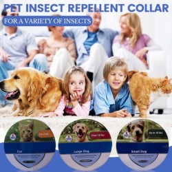 8 Monate, Anti-Parasiten-Halsband, Anti-Floh, Anti-Zecken, Leishmaniose, für kleine und mittelgroße Hunde One Size