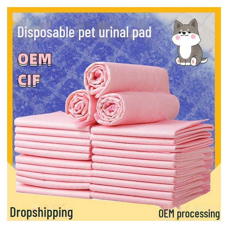 Verdickte rosa Urinpads für Haustiere – Einwegwindeln für Hunde mit Polymerfüllung Trial Pack S size 33x45cm 20 pieces