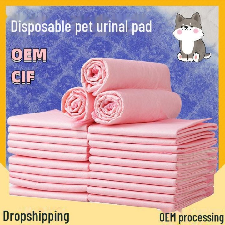 Verdickte rosa Urinpads für Haustiere – Einwegwindeln für Hunde mit Polymerfüllung Trial Pack S size 33x45cm 20 pieces
