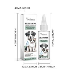 Yegbong Augenspültropfen für Hunde gegen Infektionen und Tränenfleckenentferner – lindert Allergiesymptome, Infektionen und t