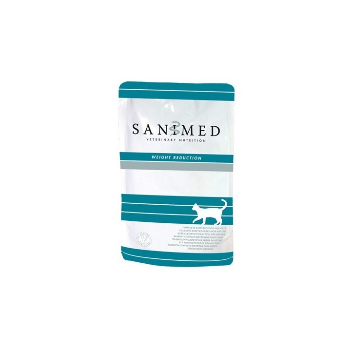 SANIMED Weight Reduction Katzenfutter - Frischebeutel - 12 x 100 g