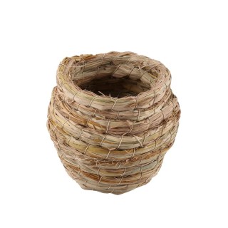 Handgewebtes Strohvogelnest Hamsterkäfig Papagei Kanarienvogel Finken Wellensittich Schlüpfen Zuchthöhle Haus