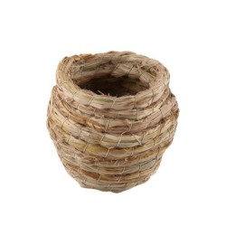 Handgewebtes Strohvogelnest Hamsterkäfig Papagei Kanarienvogel Finken Wellensittich Schlüpfen Zuchthöhle Haus