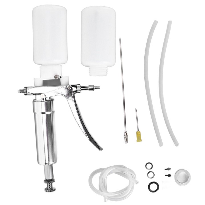 2ml Tierspritzeninjektor, stufenlos einstellbar, Flaschenmontage, Viehinjektor für Schweine und Rinder