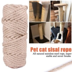 Rahmen Ersatz Katzenkratzer Seil Kratzbaum Kratzspielzeug Gedrehtes Sisalseil Bindeseil 4mm x 10m