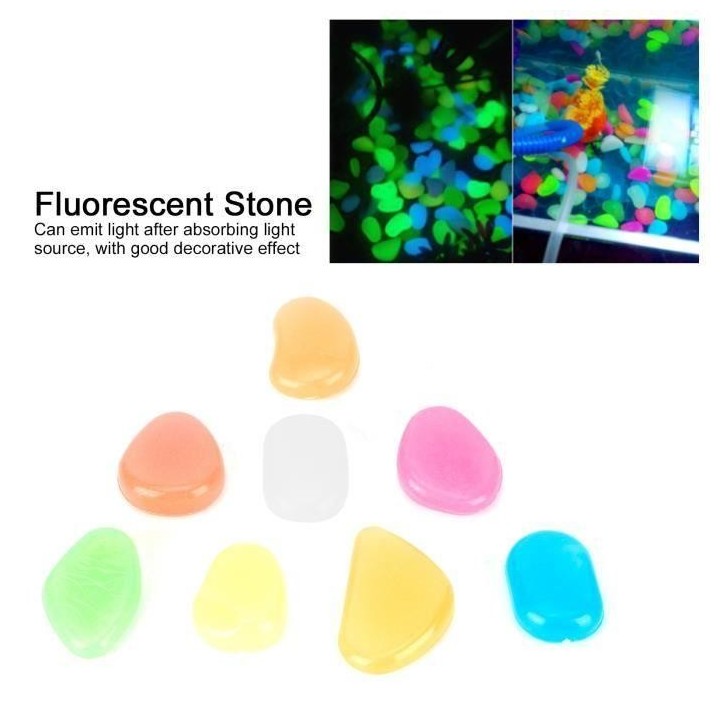 200PCS Pierre lumineuse Exterieur Blanc Artificiels Galets Fluorescent Décor pour Jardin Chemin Piscine Éclairage ABI12