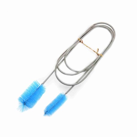 Flexible Reinigungsbürste mit Doppelrohren, Reinigungsbürste, Rohr, Aquarium, Frühjahrsputzwerkzeug(blau)