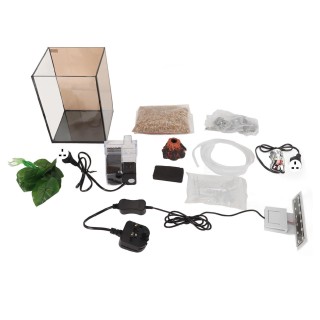 Desktop Kleine Fisch Tank 3 in 1 Klar Aquarium Kit Betta Fisch Tank mit Filter und LED Licht für