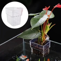 1PC Hydrokultur-Pflanzbecher, Haushaltswasser, Graspflanzbecher, Wandmontage, hochtransparent, Aquarium, Landschaftsdekoratio