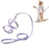 Einstellbare Farbverlauf Haustier Zugseil Katzengeschirr für Kätzchen kleine Hunde Outdoor Walking Zugseil Haustierbedarf S