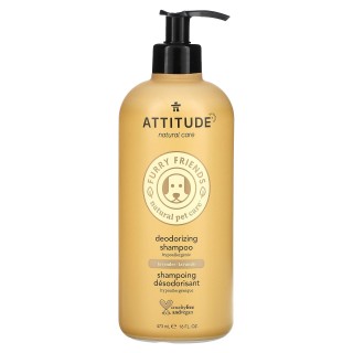 ATTITUDE, Furry Friends, Natürliche Haustierpflege, Desodorierendes Shampoo, Lavendel, 16 fl oz (473 ml)