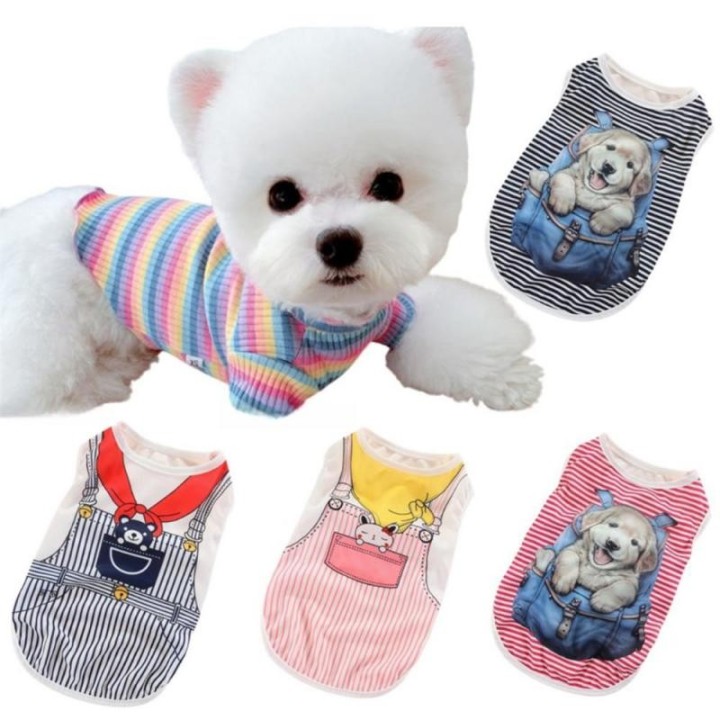 Haustier Hund Kleidung Welpen Weste T-shirt Shirt Niedlich Frühling Haustier Rock Kleid Roupas Para Cães Bodenbildung Hund Ko
