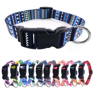 Hundehalsband und Hundeleine im Bohemian-Ethno-Stil mit Digitaldruck Collar S:1.5*40cm