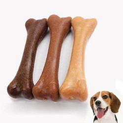 3 Geschmacksrichtungen Hund Backenzahn Stick Knochen Form Haustier Snack Hundespielzeug Biss Kaugummi Oral Deodorant hellbrau