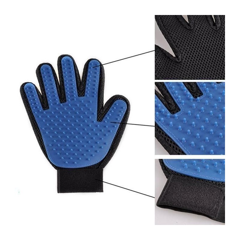 Grande Belle Top Vente Vrai Tactile Brosse Gant Pour Animaux De Compagnie Chien Chat Doux Efficace Massage Toilettage Avec Ha