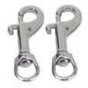 2 Stück einseitig wirkende Bolzenhaken 316 Edelstahl Bolzen Schnapphaken drehbar für Hundehalsband 65 mm