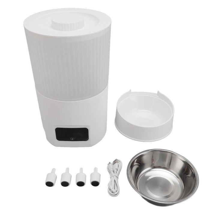 Automatischer Futterspender für Haustiere, zeitgesteuerte Fütterung, WiFi-Fernbedienung, 3-Liter-Katzenfutterspender für Katz