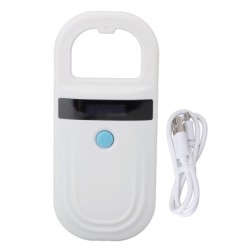Haustier-Mikrochip-Lesegerät, effizienter tragbarer wiederaufladbarer Geflügel-Tier-ID-Tag-Scanner für Kuhschafe