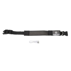 Programmierbares LED-Halsband, wiederaufladbar, für Hunde, Sicherheit, blinkendes Licht, Halsschlaufe, mobiles Bluetooth gelb