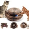 Magic Organ Katzenspielzeug Katzenkratzbrett Runder gewellter Kratzbaum Spielzeug für Katzen Schleifklauen Katzenzubehör weiß