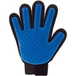 RUNFON Toilettage Brosse De Gant De Massage Chien Chat Gant Brosse De Nettoyage Pour Poils Cheveux Bleu