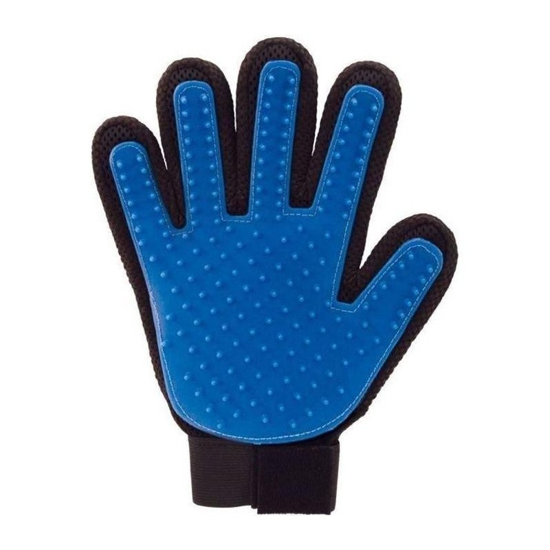 RUNFON Toilettage Brosse De Gant De Massage Chien Chat Gant Brosse De Nettoyage Pour Poils Cheveux Bleu