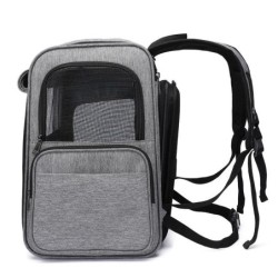 Praktischer Haustier-Katzen-Rucksack zum Ausgehen. Faltbarer Haustier-Rucksack, hochziehbare Haustiertasche blau