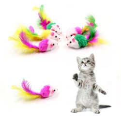 Neues, farbenfrohes, lebendiges und langlebiges weiches Katzenspielzeug in Form einer falschen Maus – unterhaltsames, interak
