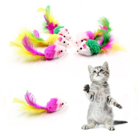 Neues, farbenfrohes, lebendiges und langlebiges weiches Katzenspielzeug in Form einer falschen Maus – unterhaltsames, interak