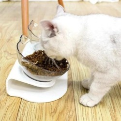 Katzennapf Hundenapf mit Ständer Doppelschichtige Haustierfütterung Katzenwassernapf Rutschfester Nackenschutz Futternapf Kat