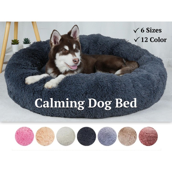 Flauschiges Hundebett, Welpen-Donut-Matte für Katzen, für den Innenbereich, rutschfest, maschinenwaschbar, klein/mittel, mehr