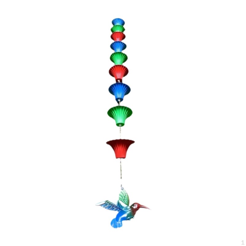 Bird Rain Chain Rainwater Catcher Easy to Install Hanging Drain Gutter Water Diverter for
