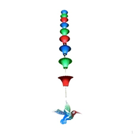 Bird Rain Chain Rainwater Catcher Easy to Install Hanging Drain Gutter Water Diverter for