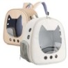 Haustierbedarf Katzentragetasche PU Tragbarer Reise-Outdoor-Rucksack für Katzen Kleine Hunde Transparente, atmungsaktive Trag
