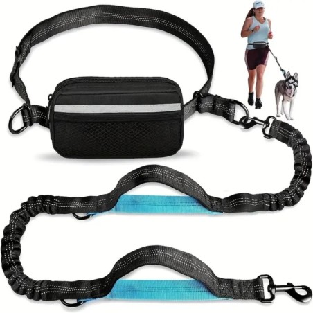 Freihändige Hunde-Laufleine, verstellbare Hunde-Trainingsleine, elastisches Geschirr, perfekt für kleine, mittelgroße und gro