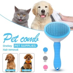 Reinigungsprodukte für Haustiere, Universalknöpfe für Katzen und Hunde, automatischer Haarentfernungskamm, verstellbarer Nade