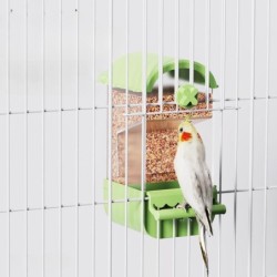 Automatischer Vogelfutterspender, Papageien-Trinker, Futterbehälter zum Aufhängen, auslaufsicher, wasserdicht, Käfigzubehör f