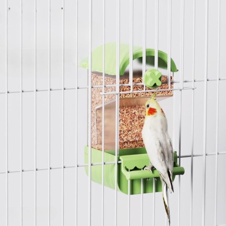 Automatischer Vogelfutterspender, Papageien-Trinker, Futterbehälter zum Aufhängen, auslaufsicher, wasserdicht, Käfigzubehör f