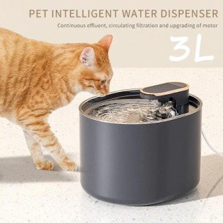 Intelligenter Katzenwasserbrunnen, 3 l, großer Wasserspender für Katzen und Hunde, USB-Anschluss, elektrisch, automatische Um