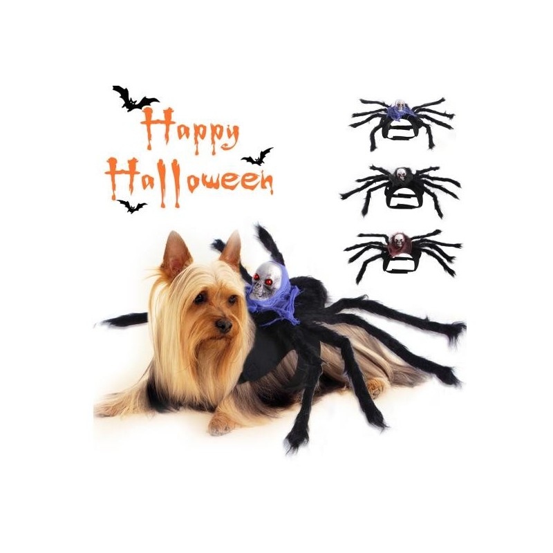 Haustierkostüm Simulation Spinne Design Cosplay Prop Plüsch Dekoratives Hundepartytuch für Halloween S braun